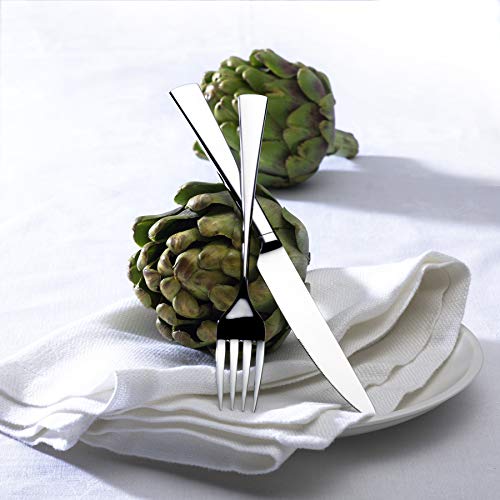 Mikasa Lucia 20 Piece Flatware Set, 18/10 Stainless Steel Silverware, Service for 4, Modern Design, Rust Resistant, Dishwasher Safe - size: 20-Piece Flatware Set, Service for 4, style: Lucia