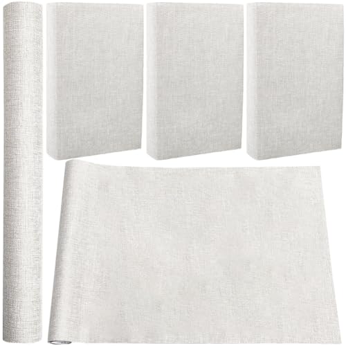 CRASPIRE Book Cloth for Book Binding 51 x 11.8in Grey Fabric Surface Paper Backed A3-A8 Linen Bookcover Album Scrapbooking Archival DIY Covering Protector Bookcloth Bookbinding Supplies - color: Gray