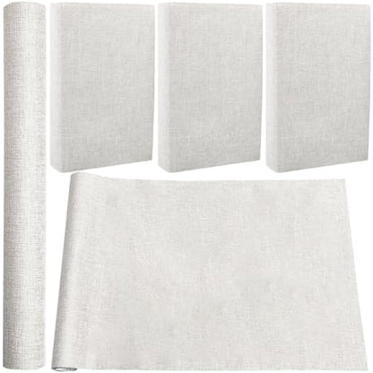 CRASPIRE Book Cloth for Book Binding 51 x 11.8in Grey Fabric Surface Paper Backed A3-A8 Linen Bookcover Album Scrapbooking Archival DIY Covering Protector Bookcloth Bookbinding Supplies - color: Gray