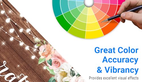 Funnytree 82" x 59" Congrats Grad Backdrop Flower Wood Board Class of 2026 Graduation Background College Prom Party Event Decor Banner Portrait Photobooth Cake Table Selfie Prop Studio Photography - size: 82 x 59 in