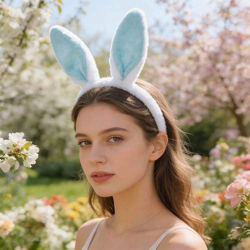 YOWOCAL Bunny Ear Headband Headwear - color: Blue