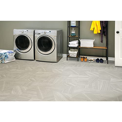 Mohawk Elite Broken Grey Marble 8'6" W x 6' L Cut Sheet Vinyl Roll - color: Broken Grey Marble, size: 8'6" W x 6' L
