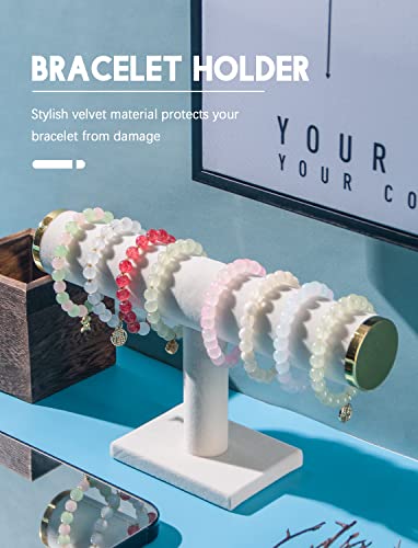 Bracelet Holder Stand,Bracelet Organizer Display for Selling,Bangle Organizer for Women,Watch Storage Holder for Men,Jewelry Business Supplies (Beige, 1 Tier)
