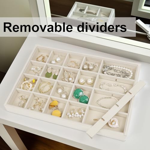 Large Velvet Jewelry Organizer, Velvet Jewelry Organizer Sunglasses Storage Organizers, Large Jewelry Drawer Organizer Tray, Eyeglass Organizer Earring Holder Ring Display (Earring Tray) - size: Earring Tray