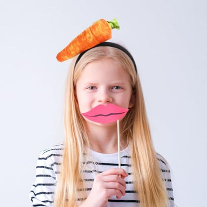 Cabilock Easter Carrot Headband Hair Ornament Cute Vegetable Hair Accessory for Party Dress Up Cosplay and Easter Celebrations Women and Girls