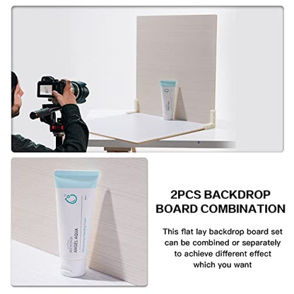 5PCS Double Sided Flat Lay Photo Studio Backdrop Boards, 16x16 Inch Waterproof Tabletop Background Board, Reusable Backdrop Props for Food Makeup Jewelry Product Shooting - color: 10 patterns