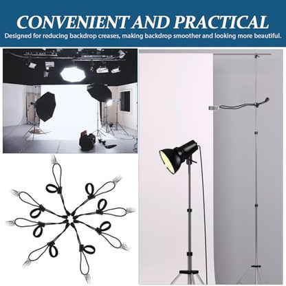 POPETPOP 8pcs Photography Backdrop Cloth Clips Background Clamp Holders Heavy-Duty Spring Clamps for Photo Studio and Lighting Equipment