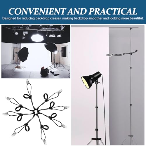 ABOOFAN 8pcs Photography Backdrop Fixing Clips Spring Clamp Holder Set for Studio Photo Shoot, Sturdy Metal Background Cloth Clips for Professional Photographers