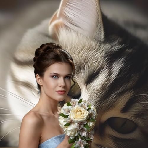 Sleeping Cat Backdrop Background for Photography 5x7ft Photobooth Professional Photo Backdrop Curtains Video Photography Studio Photo Backgrounds Banner Booth Background Screen Parties - color: Sleeping Cat