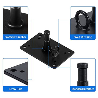 Selens 2.36 inch Baby Pin Plate Wall Ceiling Mount, Mini Lighting Wall Holder with 5/8" Stud for Photo Studio Light Stand Flash Accessories - size: 2.36 inch
