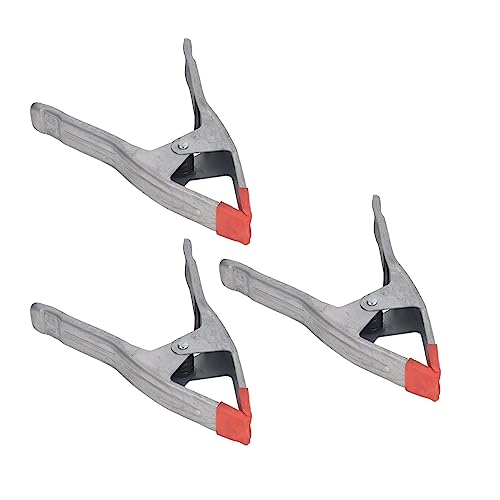 9 Inch Iron Galvanizing A Shape Spring Clamp 3PCS, Woodworking Clip for Fixing Tarpaulins, Lids, Photography Backgrounds