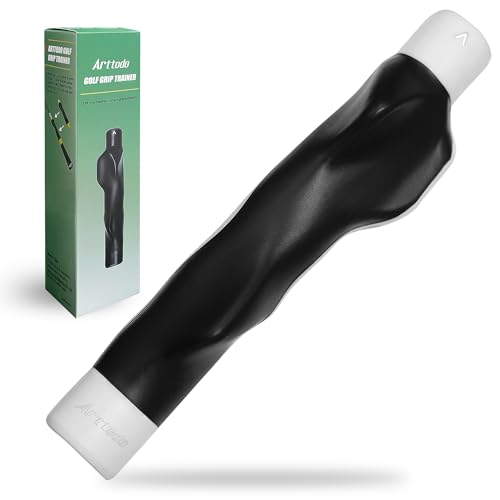 Golf Grip Trainer, Right or Left Handed Golf Training Aid for All Levels of Golfers - Fix Hand Position & Grasp, Master Correct Grip Posture, Golf Accessories - color: White-1 Pack, size: Left Hand