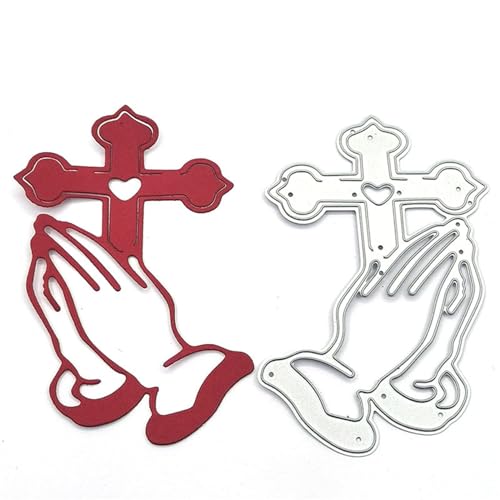 Scrapbooking Die-Cuts for Card Making, Christmas Metal Cutting Dies, Paper Craft Punch Template, Background Embossing Stencils, DIY Album Décor (Applause Cross-8.9x6.3cm) - color: Applause Cross-8.9x6.3cm