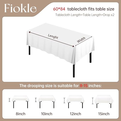 Linen Tablecloth with Decorative Woven Stripe, Spill & Wrinkle Resistant Table Cloth Rectangle Table, Farmhouse Tablecloths Textured Fabric for Dining,Kitchen,Everyday & Holiday Decor,60x84 - size: 84" x 60" (Rectangular)