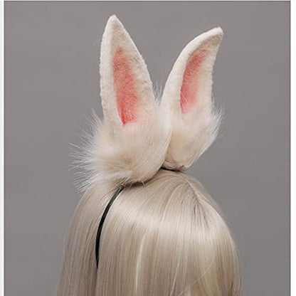 Faylay Bunny Ear Women Rabbit Ear Faux Fur Headband Cosplay Headwear - color: Rbte-few