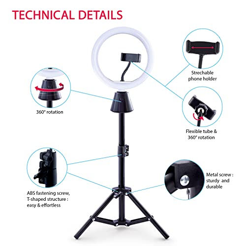 Canal Toys Studio Creator 360 Video Maker Kit, Green Screen and Tripod, Face and Motion Tracker, 10" Light Ring - style: 360 Video Maker