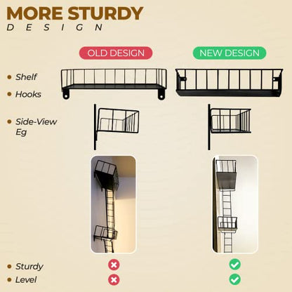 VERSATILE KAS Fire Escape Shelf Fire Escape Wall Shelf Trinket Shelf Display Action Figure Figure Display Shelf Superhero Display Floating Staircase New York Wall Ladder Firescape (3-Tier) - size: 3-Tier