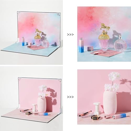 Product Photography Backdrops Photo Backdrop-10PCS /20 Patterns 16.5x11.7In Small Flat Lay Seamless Paper Background Props Tabletop Photo Shoot for Food Jewelry Cosmetics