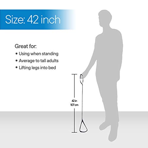 RMS Premium 42” Leg Lifter with Hand Strap & Foot Loop – Long-Term Orthopedic Daily Living Aid for Chronic Hip, Knee & Mobility Limitations - size: 42 Inch (Pack of 1)