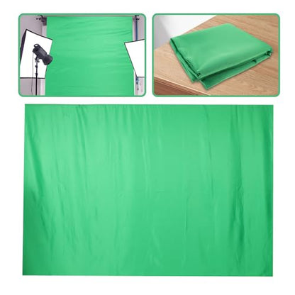 Homoyoyo Chroma Key Backdrop 3x2ft Photo Green Backdrop Fabric for Video Streaming Photography Live Streaming Background Sheet for Studio Use