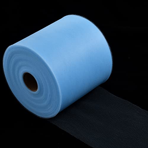 Tulle Fabric Roll, 6” by 200 Yards (600FT) Tulle Organza Fabric Spool for DIY Tutu Skirt Baby Shower Decor Wedding Backdrop Crafts Birthday Party Supplies(Aqua Blue) - color: Aqua Blue