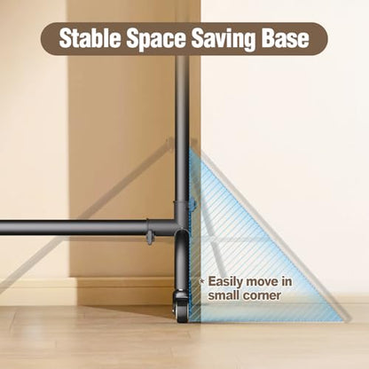 EMART Rolling Backdrop Stand with Wheels - 10 x7.5 ft (WxH) Adjustable - Moveable Photo Banner Background Holder Photography Frame Kit Adjustable for Parties Decoration Photoshoot