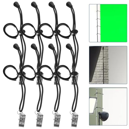 Gatuida 8pcs Photography Backdrop Cloth Fixing Clamps Heavy Duty Background Cloth Clips for Photo Studio Background Support Equipment