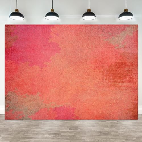 5x3ft Vintage Red Orange Abstract Backdrop Watercolor Textured Photography Background for Photoshoot Birthday Party Wedding Studio Boho Aesthetic Decor Retro Grunge Style Photo Booth Prop - color: color 16, size: 5x3ft