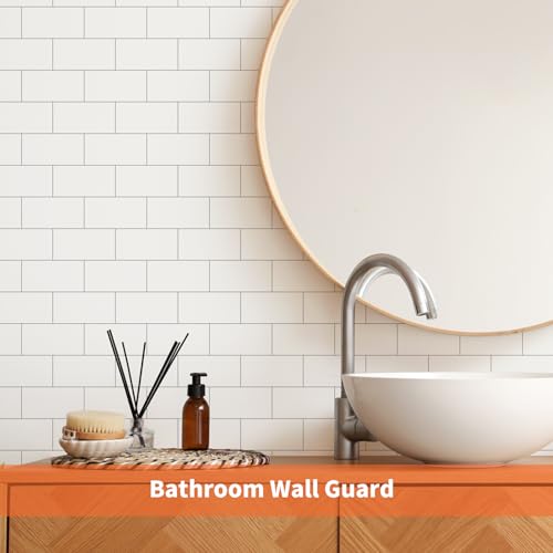 10- Sheet Polished White Peel and Stick Backsplash, 12’’Luxury PVC Ceramic Look Self Stick Subway Tiles, Waterproof Peel and Stick Wall Tiles for Kitchen and Bathrrom - color: Soft-Glossy White