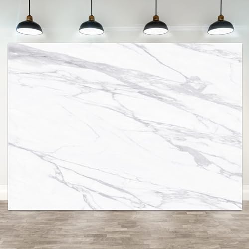 5x3ft White Marble Backdrop Photography Background for Studio Photoshoot Aesthetic Banner for Video Recording Live Stream Parties Events Decor - color: Color 18, size: 5x3ft