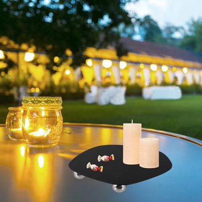 Housoutil Acrylic Sundries Holder Tray Black Irregular Shape Decorative Aromatherapy Storage Rack Home Décor Accent for Vanity Table and Photography Prop