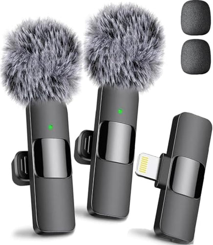 Mini Mic Pro (Latest Model) – #1 Microphone for iPhone & Android, Wireless Mini Microphone, ClearVoice™, Noise Cancelling, Lavalier Mic for TikTok, YouTube & Interviews (iPhone 14 & Below) - style: Lightning Only (iPhone 14 & Older)