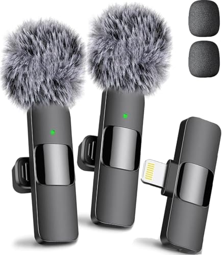 Mini Mic Pro (Latest Model) – #1 Microphone for iPhone & Android, Wireless Mini Microphone, ClearVoice™, Noise Cancelling, Lavalier Mic for TikTok, YouTube & Interviews (iPhone 14 & Below) - style: Lightning Only (iPhone 14 & Older)