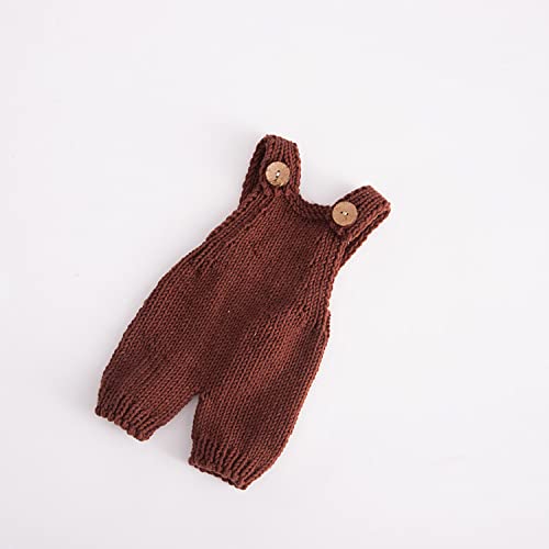Zeroest Baby Photography Props Boy Girl Photo Shoot Outfits Newborn Crochet Infant Knitted Clothes Mohair Outfit - color: Coffee