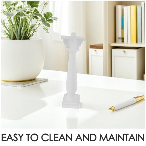 European Style Roman Column Decorative Pillar Statue, Mini Ornament for Home Desktop Decor, Wedding Photo Shoot Photography Prop - size: 24.50X7.00X5.80CM