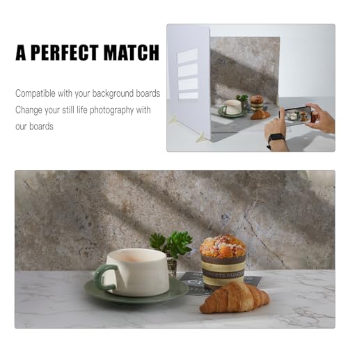 BEIYANG 4PCS 16x16 Inch Backdrop Boards and 1PCS 15x19 Inch Window Shadow Pane, Perfect Backdrop Kit for Small Product Such as Food Drink Make-up Flower, Durable Waterproof - color: 4 Patterns + Shadow Pane 16x16