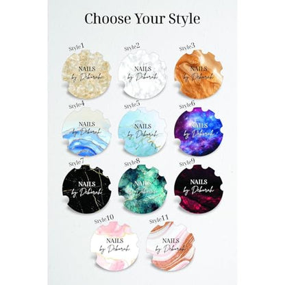 Personalised Manicurist Discs, 4'' Nail Artist Gifts - Customized Acrylic Photo Prop for Nail Salons (Style 17) - color: Style 17