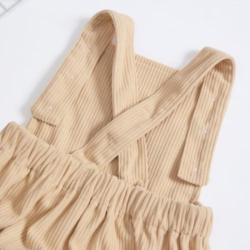 IMEKIS Baby Girls Boys Boho 1st Birthday Outfit Backless Overalls Romper for Cake Smash Photo Shoot - color: Khaki Bear One, size: 9-12 Months