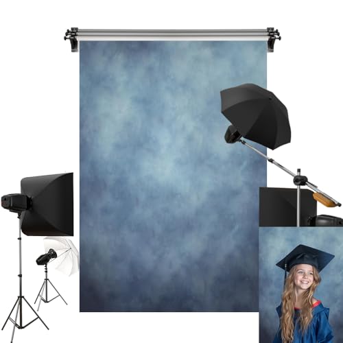 Kate 6.5x10ft/2m(W) x3m(H) Large Blue Backdrops Retro Cyan Photography Background Props Studio Headshot Abstract Backdrop - color: Blue, size: 6.5x10ft