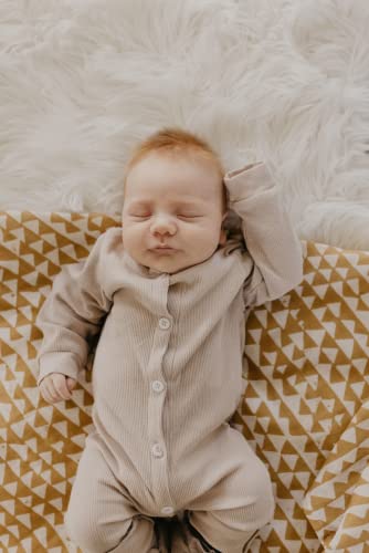 Mini Wander Swaddles for Newborns Muslin Swaddle Blankets - Breathable Soft Gender Neutral Receiving Blanket Baby Essentials | 47 x 47 Cotton - (Mountains (Honey Gold)) - color: Mountains (Honey Gold)