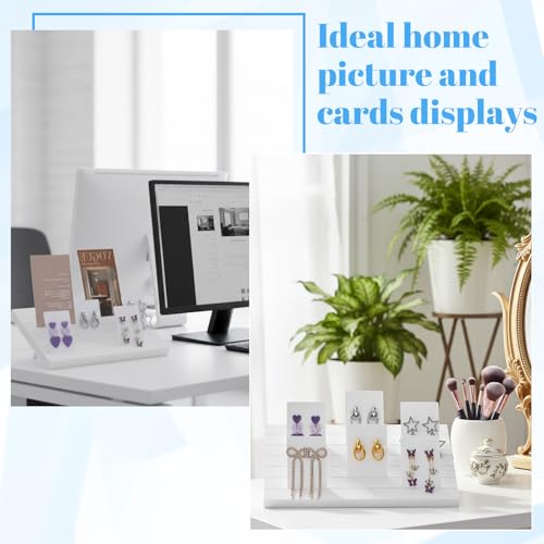 62 Pcs Wood Earring Display Stand Earring Card Display 2 Pcs 11.4" x 7.5" Holders with 60 Cards Jewelry Organizer Stands for Selling