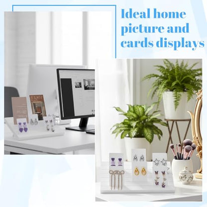 62 Pcs Wood Earring Display Stand Earring Card Display 2 Pcs 11.4" x 7.5" Holders with 60 Cards Jewelry Organizer Stands for Selling