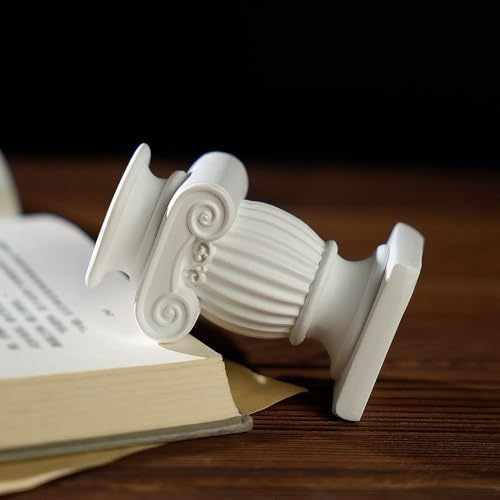 Mini Nordic Resin Roman Column, Greek Sculptural Angel Display, Photo Props, Candle Holder, Sketching Art Teaching Tools (Ionic B (White) - 8.2cm) - color: Ionic B (White) - 8.2cm
