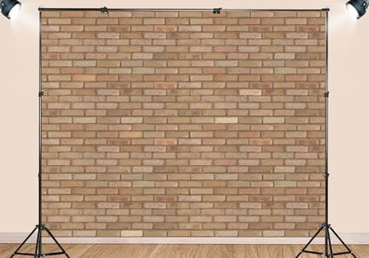 Warm Beige Tan Multi Tone Brick Wall Backdrop Clean Modern Masonry Pattern Background for Neutral Theme Party Decorations Home Wall Decor Photo Studio Props 6X4ft Fabric - size: 6X4ft