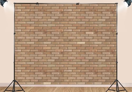 Warm Beige Tan Multi Tone Brick Wall Backdrop Clean Modern Masonry Pattern Background for Neutral Theme Party Decorations Home Wall Decor Photo Studio Props 8X5ft Fabric - size: 8X5ft