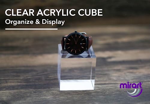 Mirart Clear Acrylic Cube (2" x 2" x 2" - 4 Pack) - size: 2" x 2" x 2" (4 Pack)