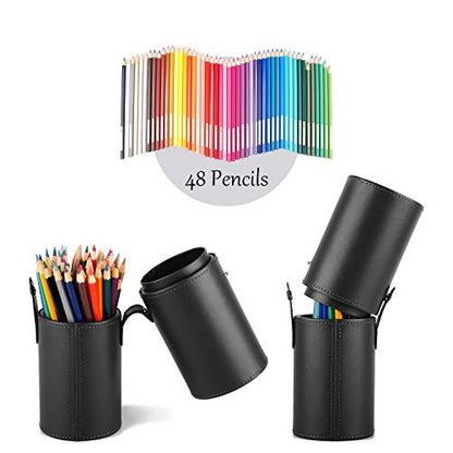Narwey Makeup Brush Holder Travel Brushes Case Bag Cup Storage Dustproof for Women (Black) - color: Black