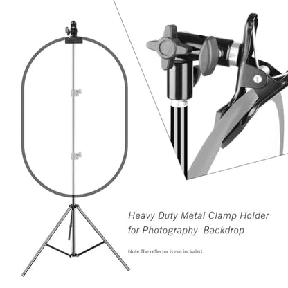 EMART 8.5FT Photography Green Screen Background Disc Reflector Light Stand with 5/8" Heavy Duty Clamp Holder, for Diffuser, Pop Up Backdrop, Photo Shooting, Video Studio, Lighting Umbrella