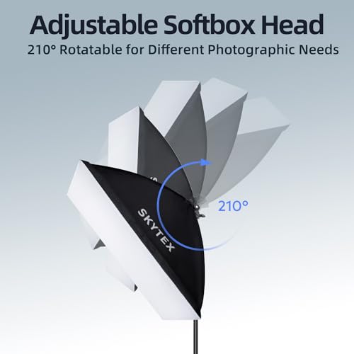 Skytex Softbox Lighting Kit 2Pack, 20x28in Soft Box | 135W 5500K E27 CFLBulb Continuous Photography Lighting, Photo Studio Lights Equipment for Camera Shooting, Video Recording - size: 2 softbox fixed