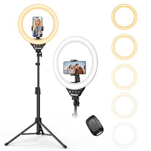 UBeesize 10’’ Ring Light with Tripod, Selfie Ring Light with 62'' Tripod Stand, Light Ring for Video Recording ＆ Live Streaming(YouTube, Instagram, TIK Tok), Compatible with Phones and Cameras - style: Ring Light